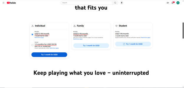 چطوری اکانت یوتیوب پرمیوم تهیه کنم؟ 3 قیمت اشتراک یوتیوب